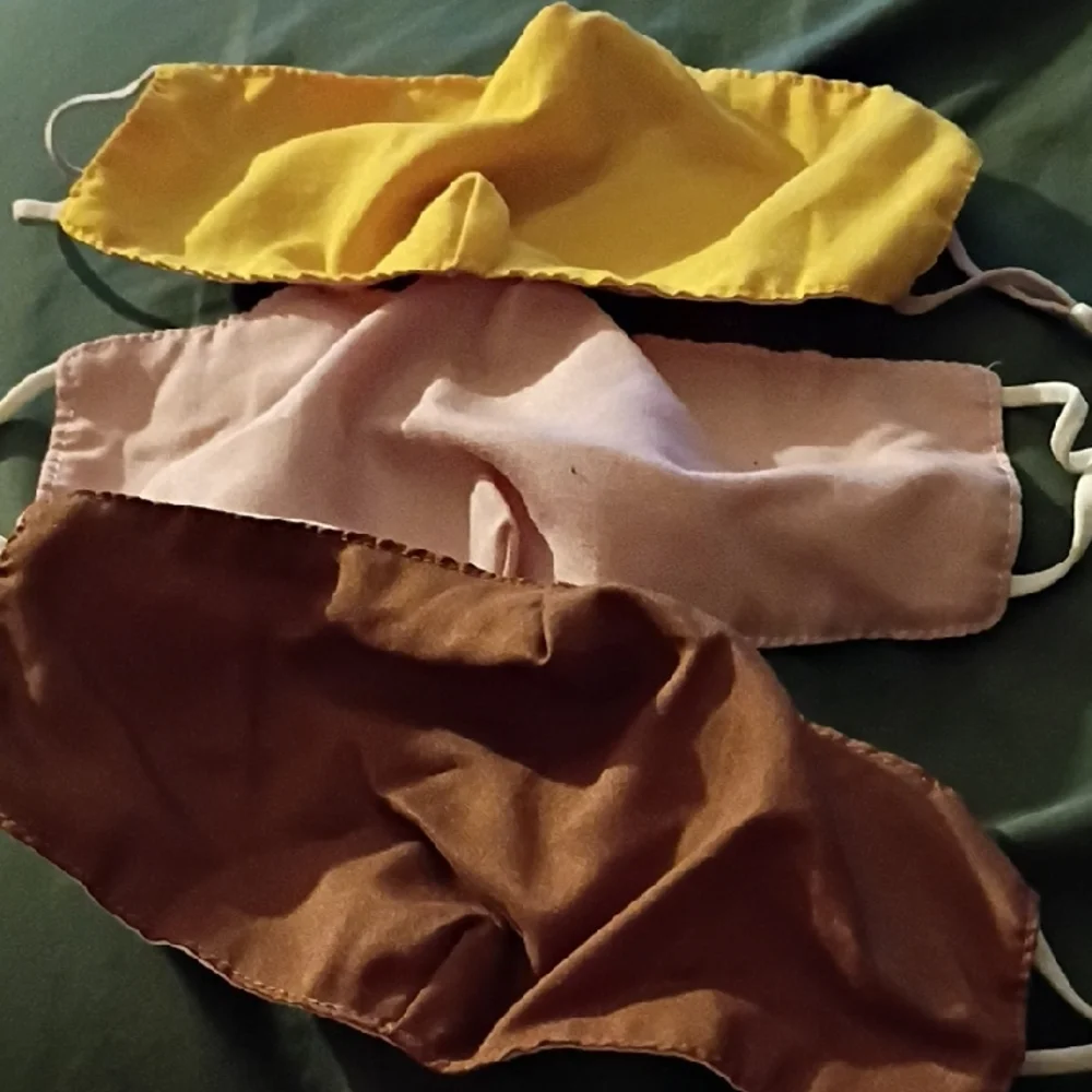 Yellow, Pink, Brown Face Mask